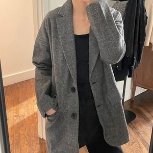 Farrow Black and White Plaid Boyfriend Blazer S